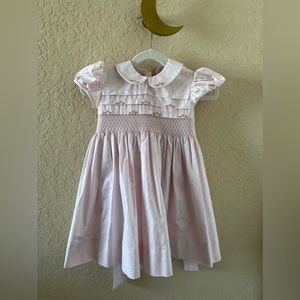 Marco and Lizzy hand smocked rosebud dress